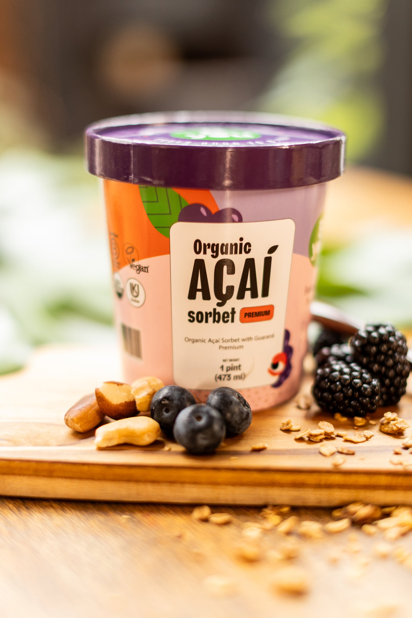 4  x  500ML Organic Açai Sorbet