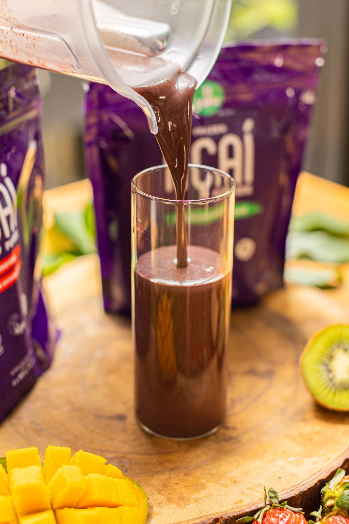 Frozen Açaí Purée with Guaraná (Raw & Unsweetened) – 6kg Wholesale Box (60 × 100g)