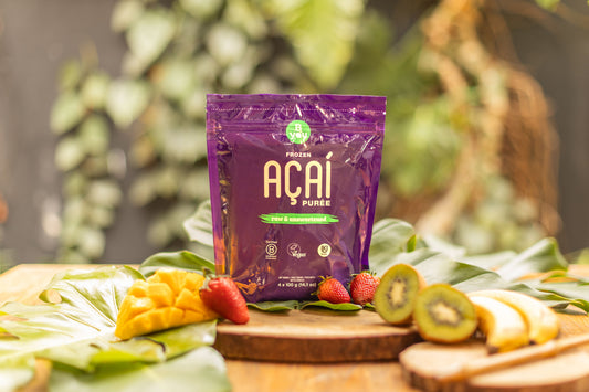 Frozen Açaí Purée with Guaraná (Raw & Unsweetened) – 6kg Wholesale Box (60 × 100g)